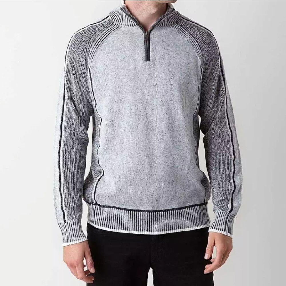 BKE Buckle Men's Black Heathered Hooded Pullover Long Sleeve Sweater